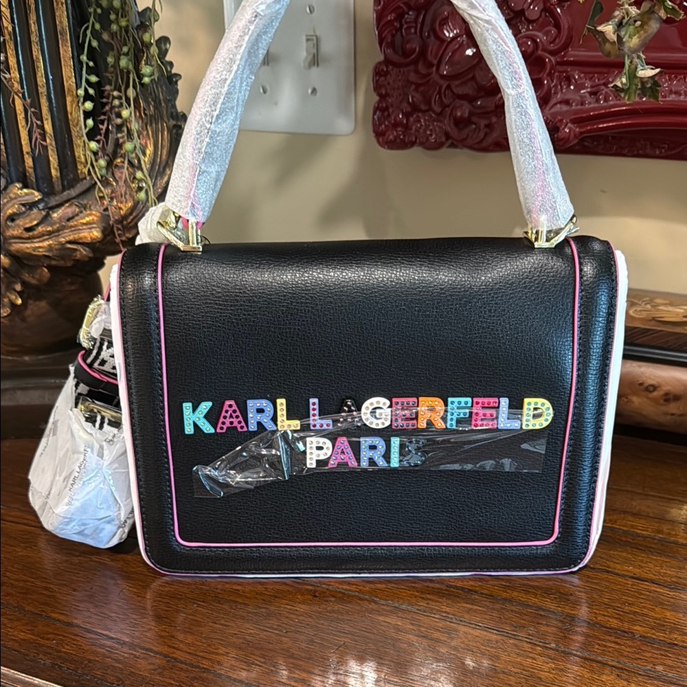 Karl Lagerfeld Black Handbag Simone NWT